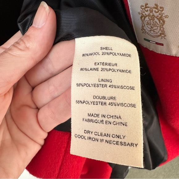 LAGENCE ATHENS CROPPED PEACOAT IN LAVA RED SZ US 4 - Picture 8 of 8